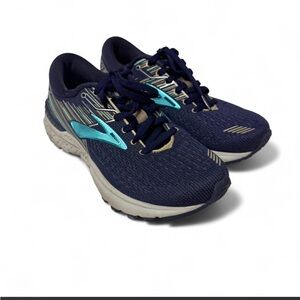 FOOT BALANCE- Navy blue and teal Brooks GTS 19 running shoes- size: 6